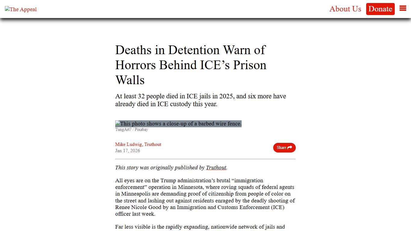 Deaths in Detention Warn of Horrors Behind ICE’s Prison Walls - The Appeal