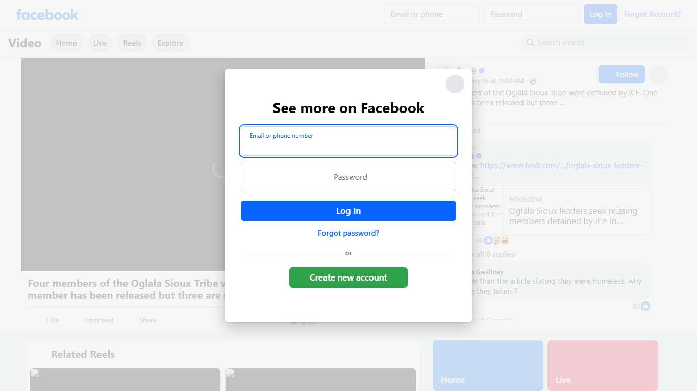 Four members of the Oglala Sioux Tribe were detained by ICE. One member has been released but three are still missing, according to tribal leaders. Fox 9 Facebook